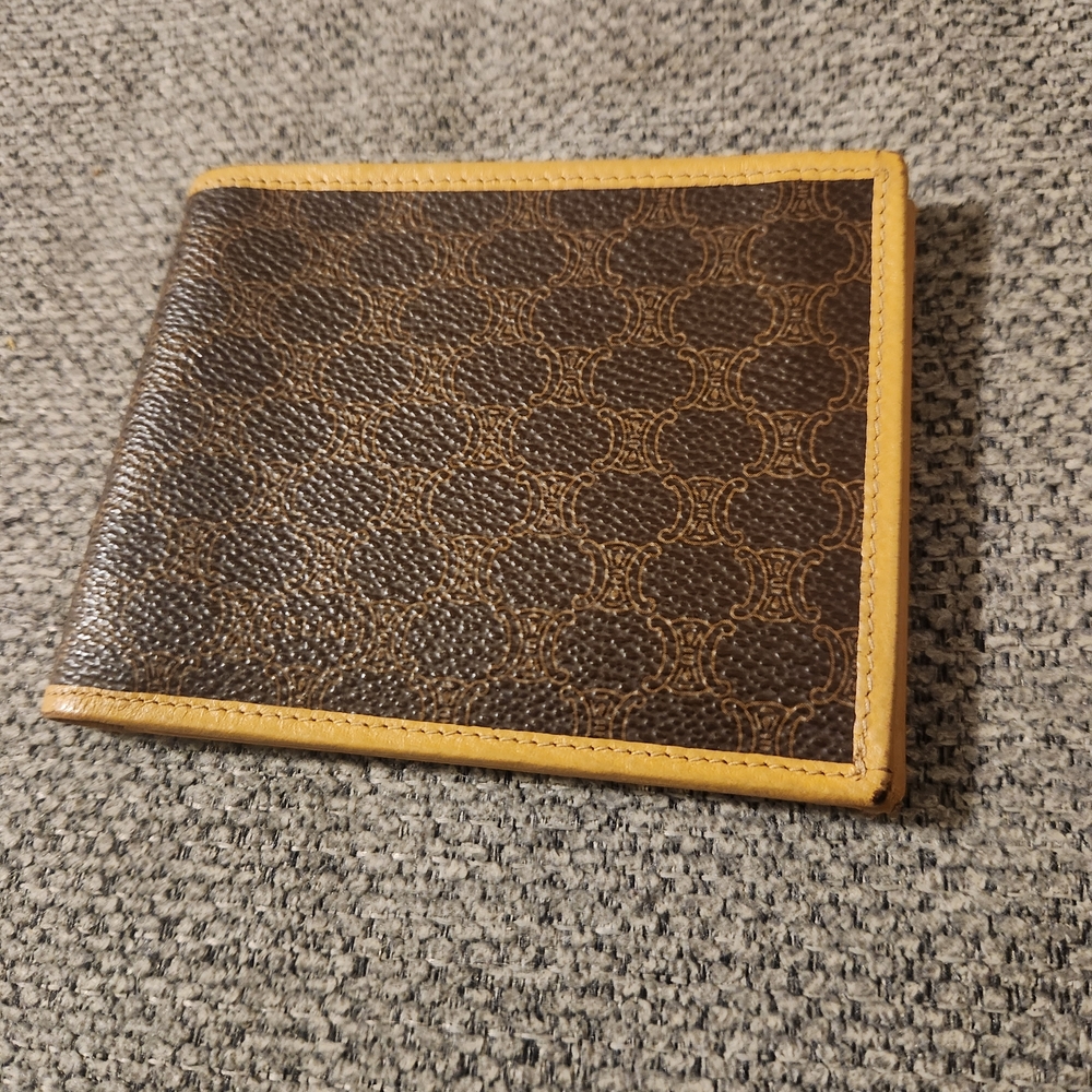 Celine Tan and Brown Leather Wallet